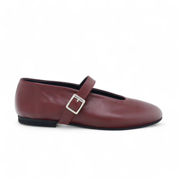 Ballerina Tacco Oro art.105 Nappa Bordeaux