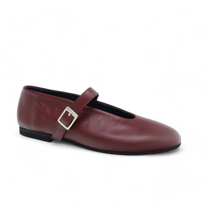Ballerina Tacco Oro art.105 Nappa Bordeaux