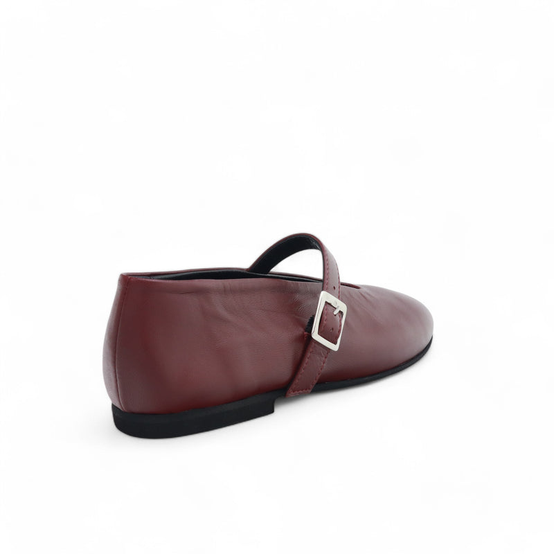 Ballerina Tacco Oro art.105 Nappa Bordeaux