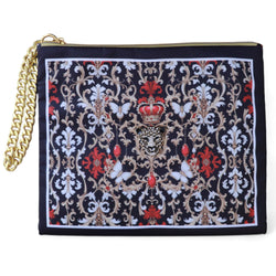 L.A. WATER pochette foulard nero/rosso